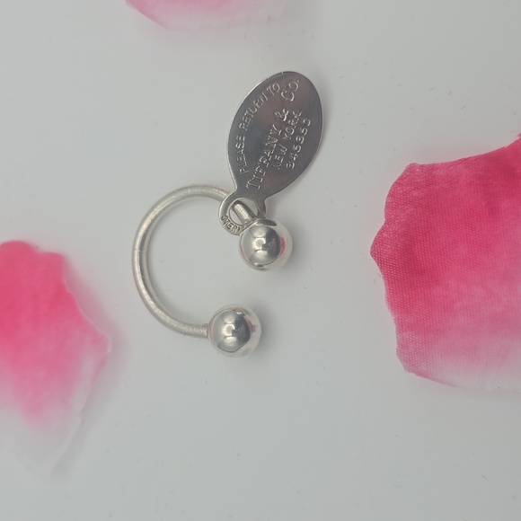 TIFFANY&CO. Silver 925 Return to Tiffany Oval Tag Key Ring (VERY GOOD)✨️🖤✨️ - Picture 5 of 8